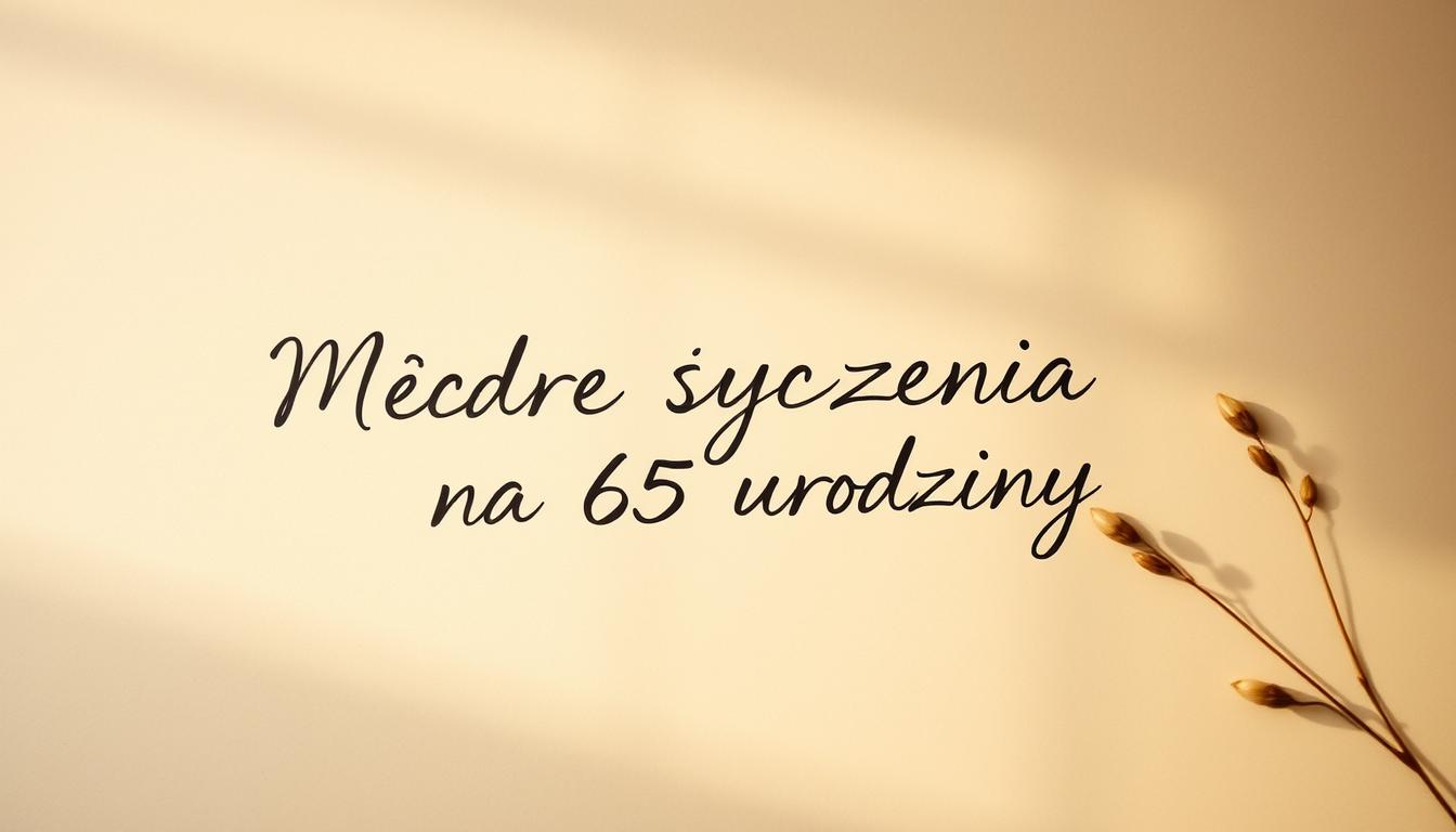Mądre życzenia na 65 urodziny