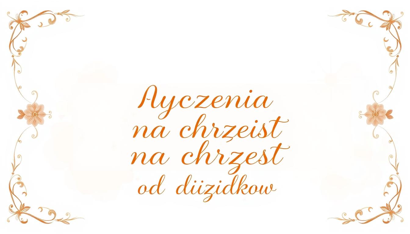 Życzenia na chrzest od dziadków
