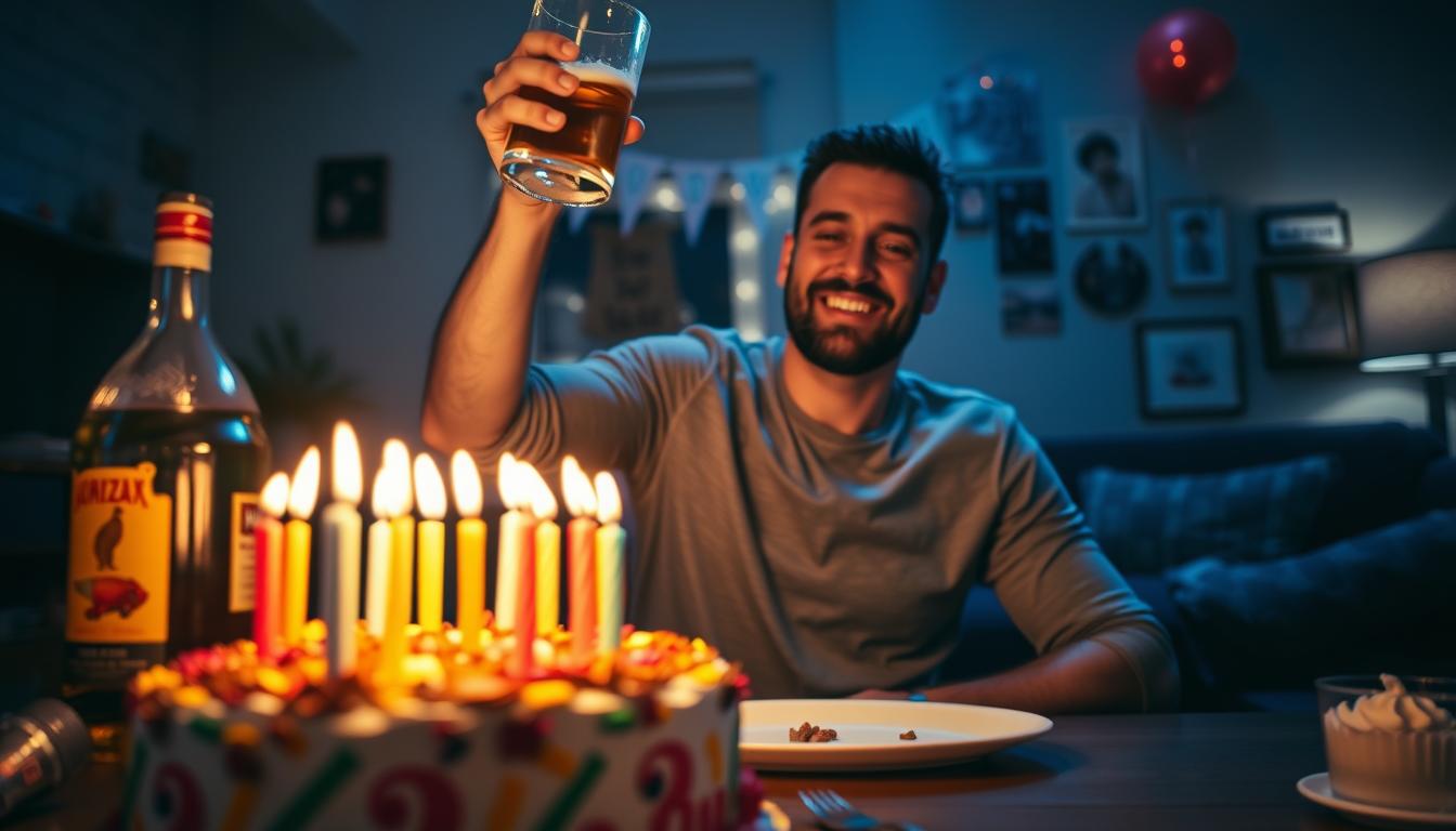 Życzenia urodzinowe dla faceta z alkoholem